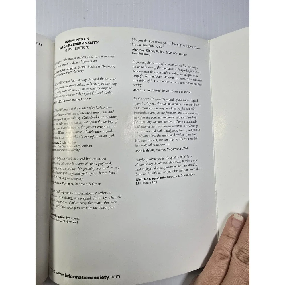 Information Anxiety 2 by Richard‎ Saul Wurman (2000, Trade Paperback)